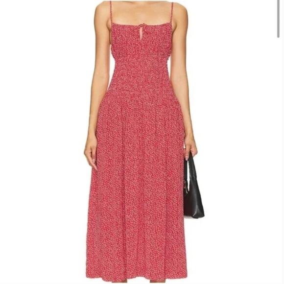 EUC $385 Ciao Lucia Barbara Floral Keyhole Midi-Dress - Picture 1 of 10